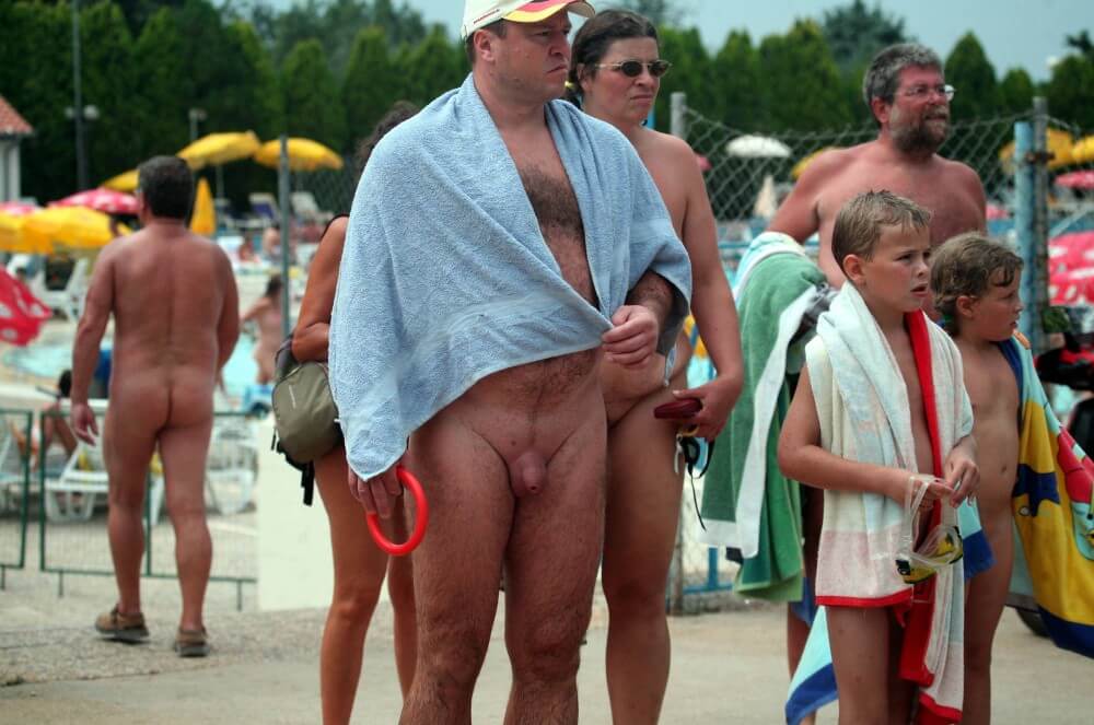 Naturist Pool Resort Exits photos - Watching us naked in nature