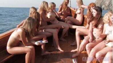 Candid HD: Nudist Boat Cruise Full HD video - Blending in with the crowd of nudists