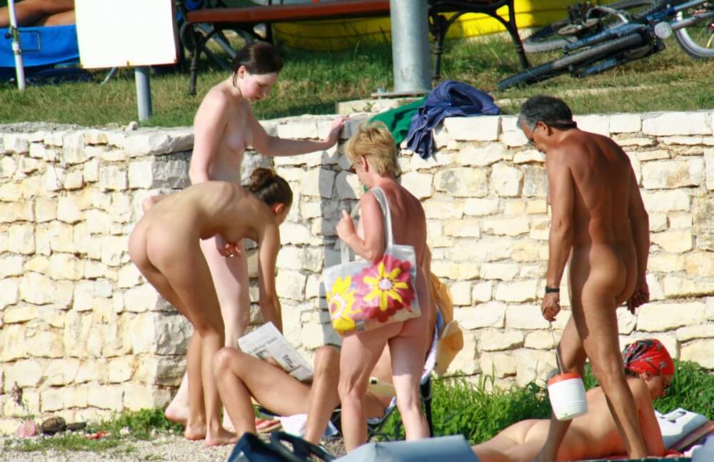 Nude Duet Girls Rail Climb Photo Set - They value respect for nature and the fully naked body
