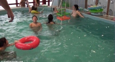 Indoor Swim Exercise 2 Full HD video - Core values and goals of nudist clubs and organizations