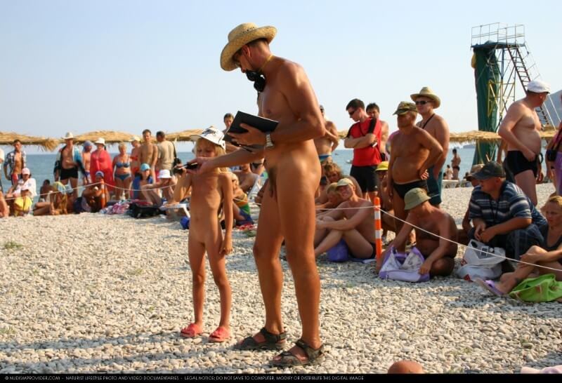 Naturist Pageant Line Up photos - The natural beauty of the body is revealed in nudism