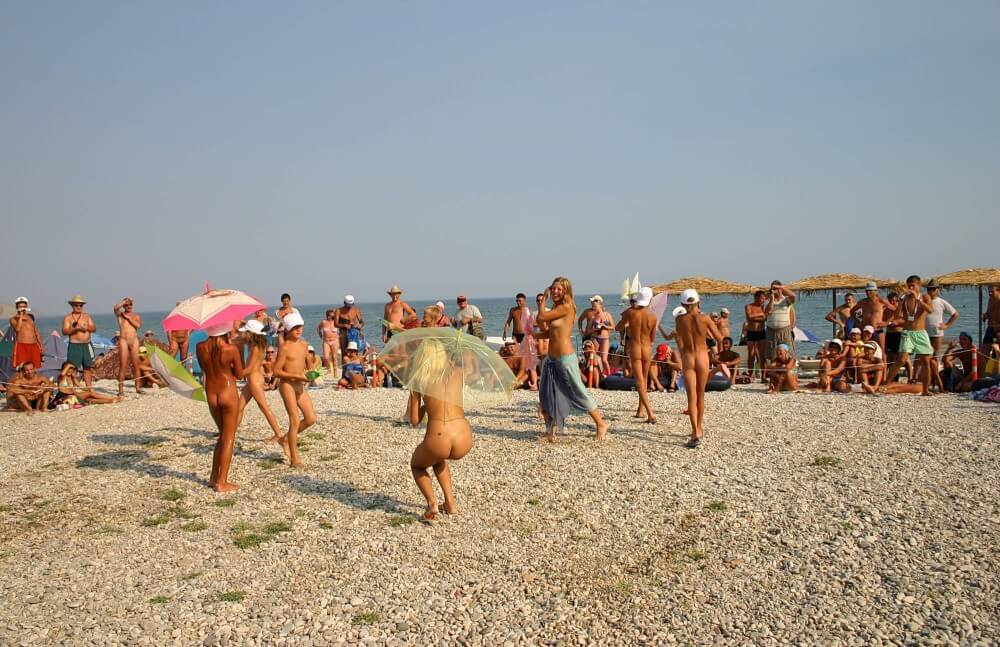 Ribbon and Umbrella Dance pics - Freedom is part of naturism