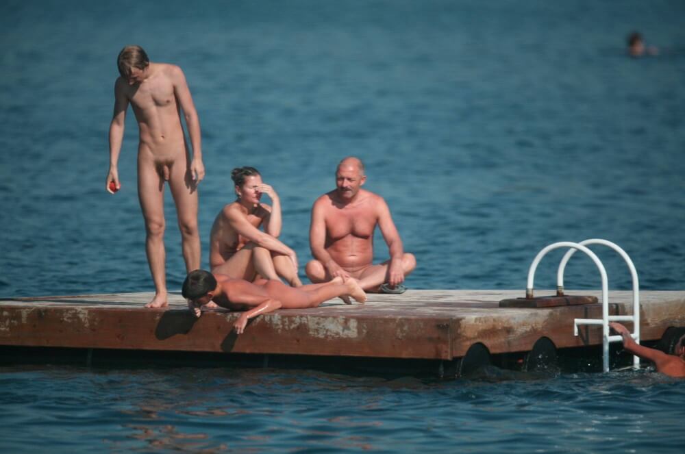 Naturist Family Water Slab pics - Naturism teaches respect for nature