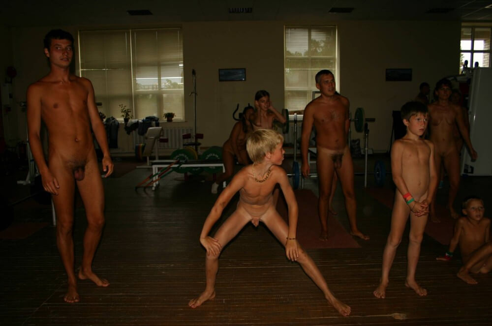 Family Gym Nudist Stretch pics - Freedom is part of naturism
