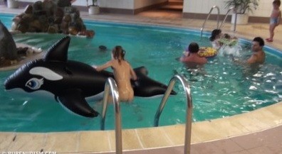 Naturism - Indoor dolphin ride Full HD upd - A love for the sun and fresh air are important values for naturists