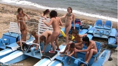 A group of naturists at sea - Ordinary Citizens Consciously Practicing Nudism