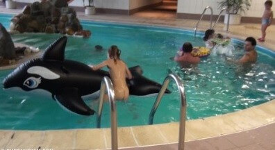Indoor dolphin ride Full HD - Naturism Is Not a Sect